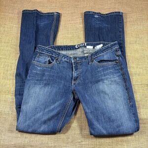 Cruel Girl 'Cora' Woman's Flare Low-Rise Med-Wash Jeans Size 13 35x34